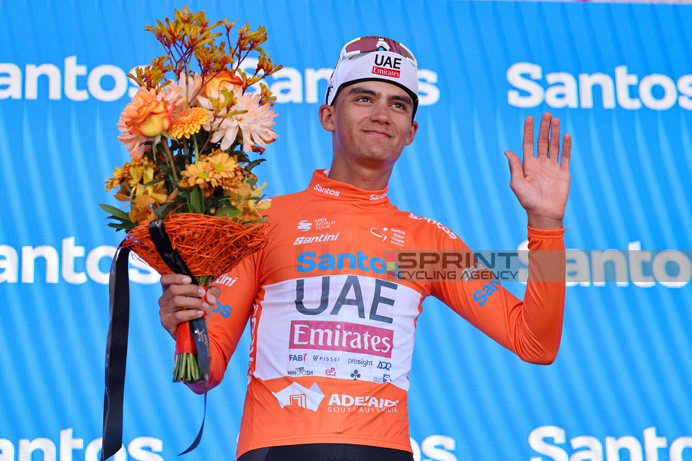 Isaac Del Toro manteve a Camisola Laranja de líder do Tour Down Under!