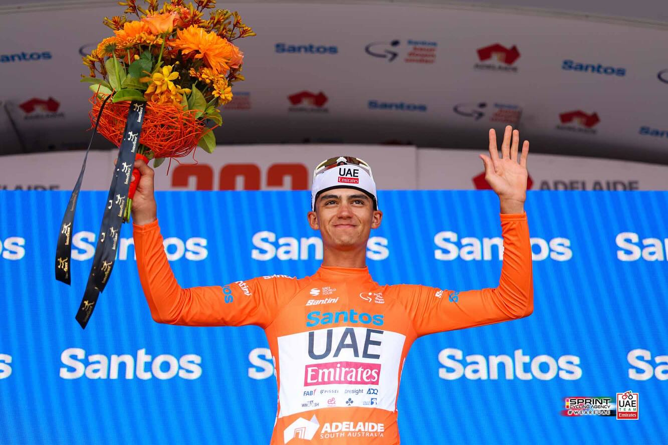 Isaac Del Toro segue o Camisola Laranja do Tour Down Under