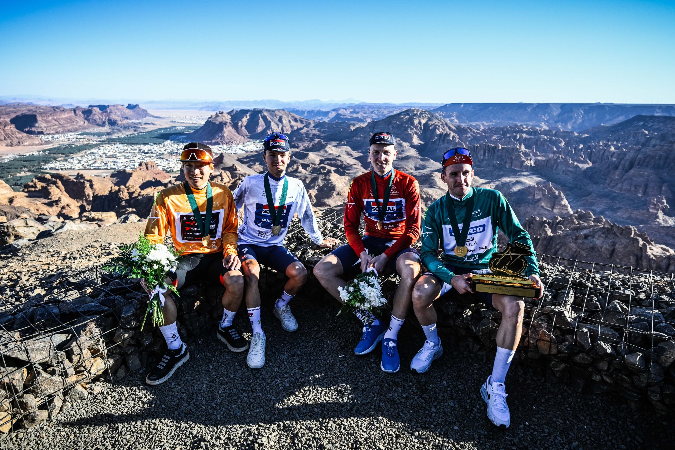 Os vencedores de todas as classificações do AlUla Tour (Foto: AlUla Tour)