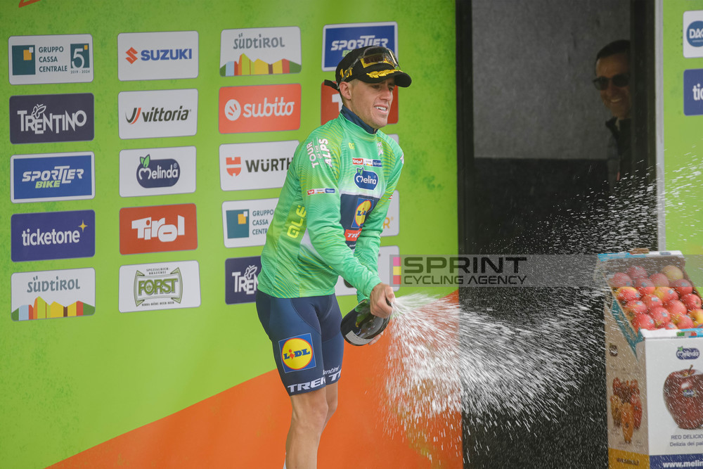 Juan Pedro Lopez é o novo camisola verde do Tour of the Alps (Foto: Roberto Bettini/SprintCyclingAgency©2024)