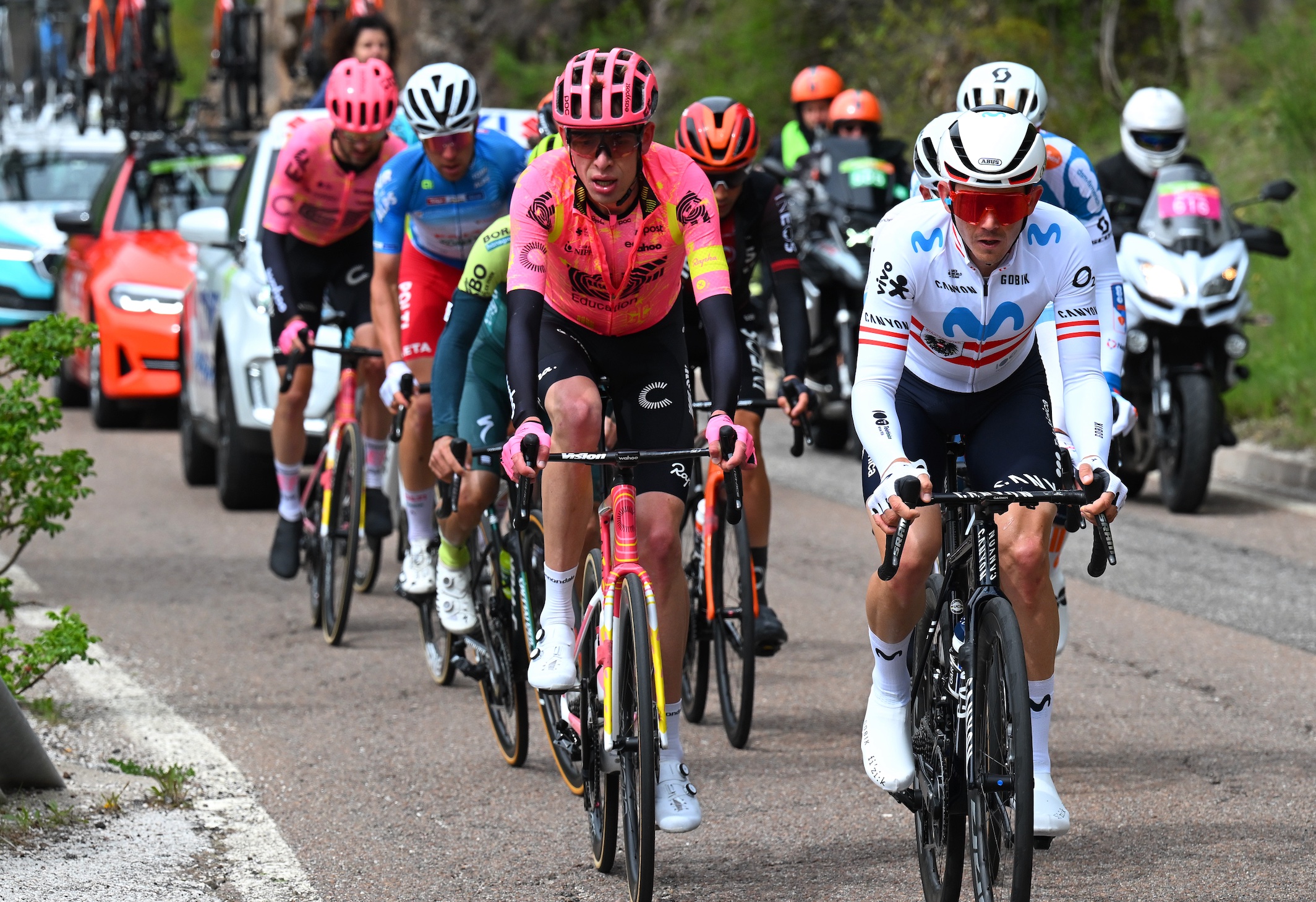 A fuga da etapa 4 do Tour of the Alps (Foto: Getty Images)