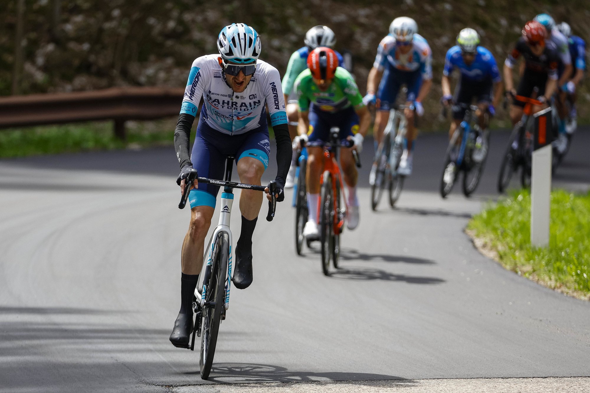 Ataque de Wout Poels no Palu' Del Fersina (Foto: Sprint Cycling Agency)