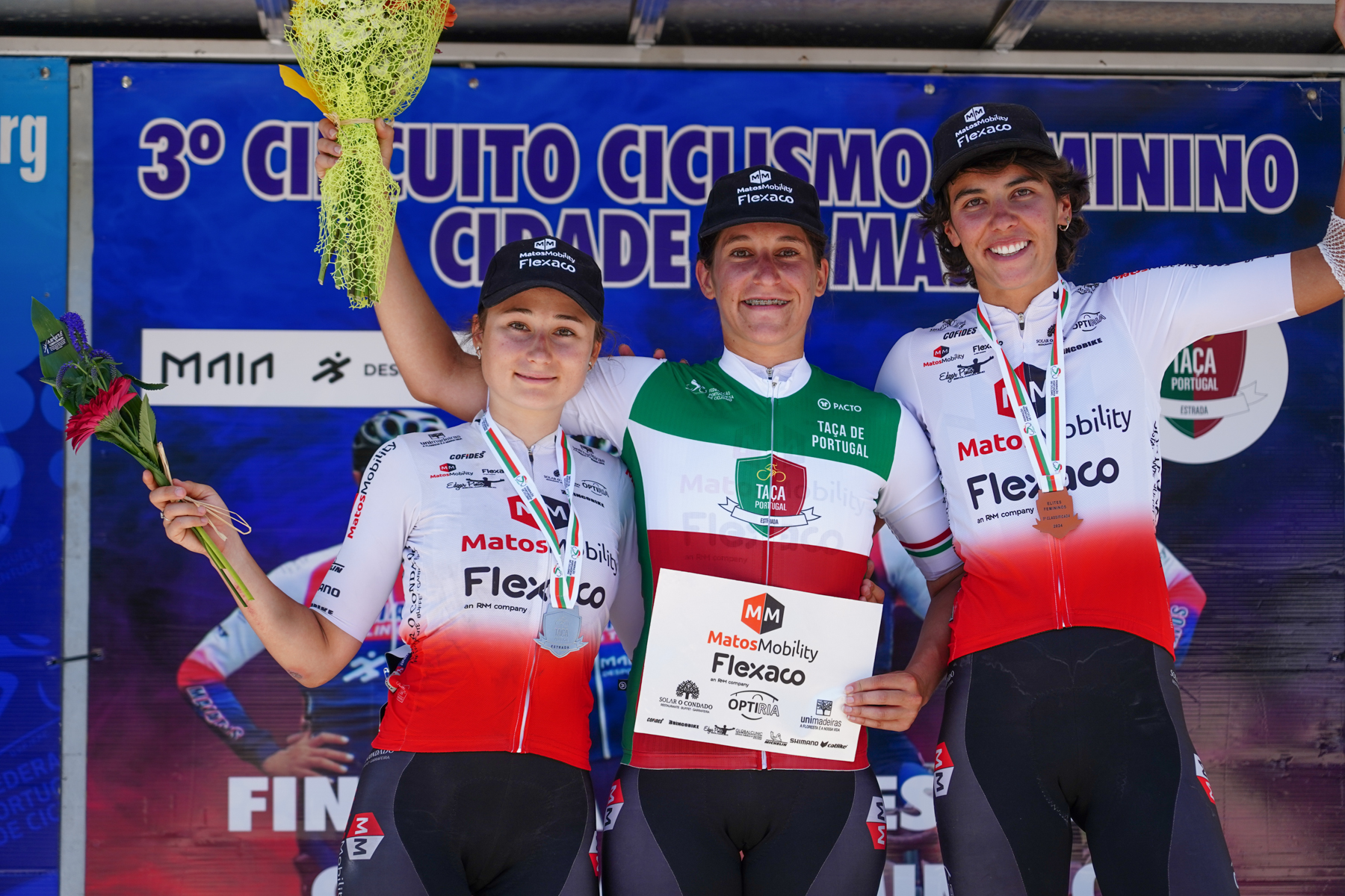 O pódio Elite da Taça de Portugal Feminina com Kateryna Velychko, Ana Caramelo e Agustina Reyes!