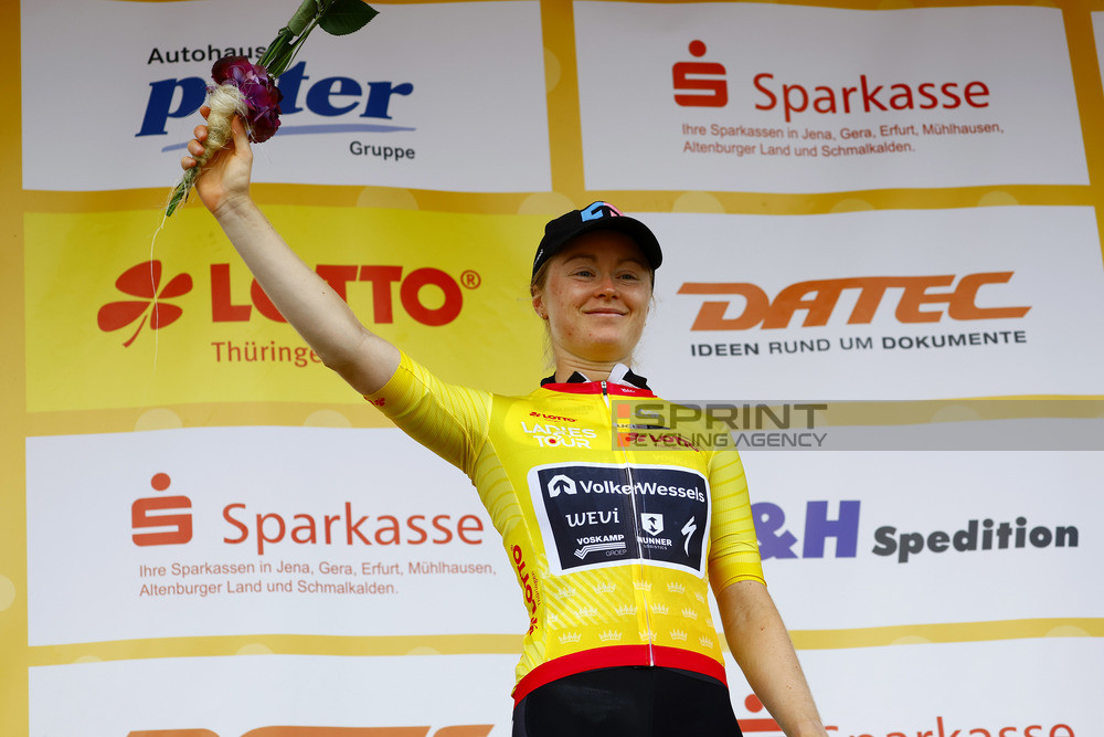 Margot Vanpachtenbeke manteve a liderança do Thuringen Ladies Tour (Foto: Luis Angel Gomez/SprintCyclingAgency©2024)