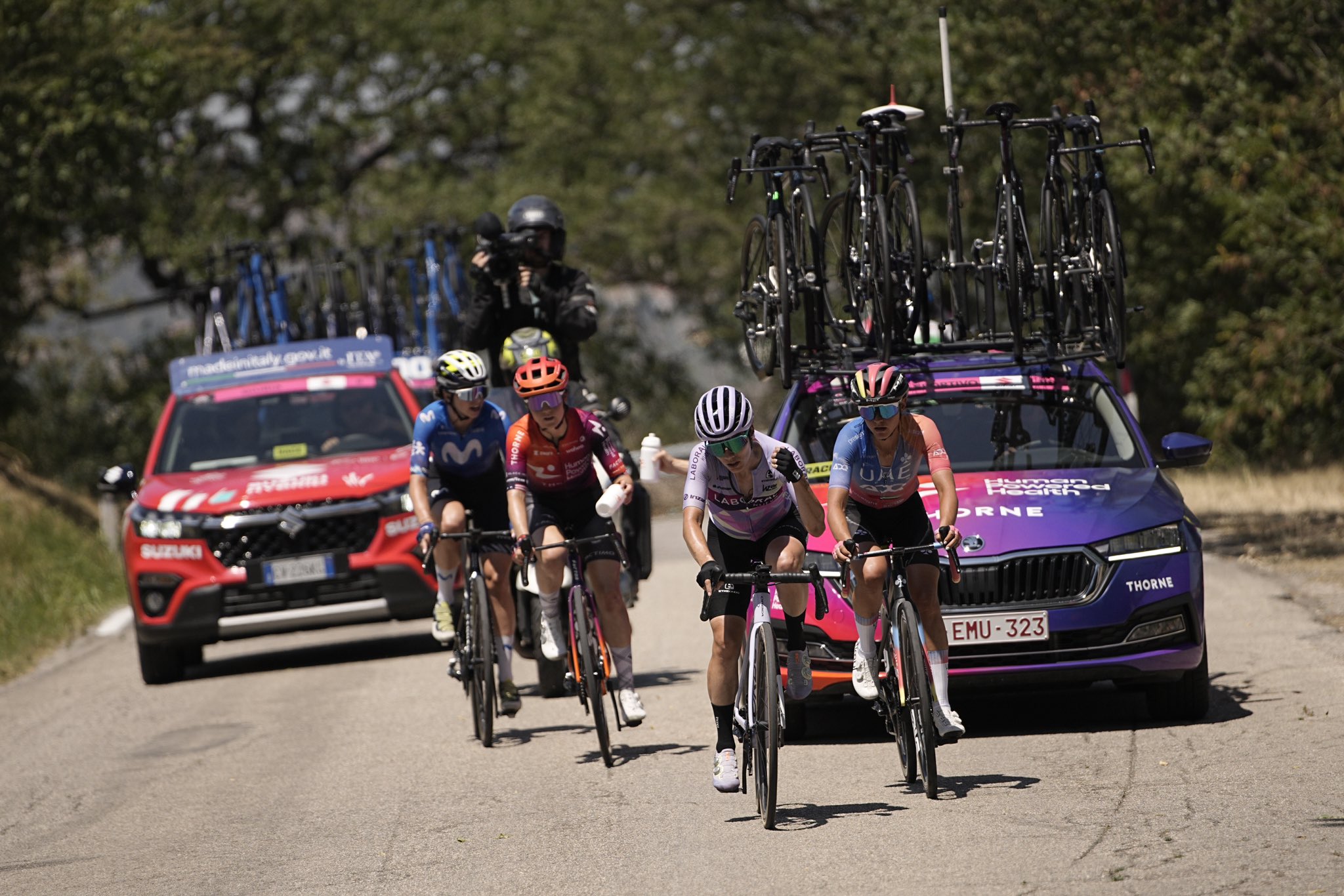 A fuga da etapa 6 do Giro d'Italia Women (Foto: Giro d'Italia Women)