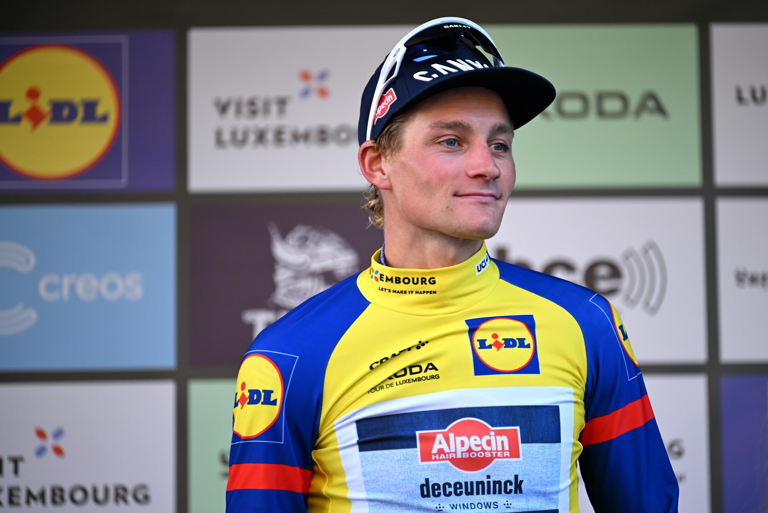Mathieu Van der Poel volta a envergar a camisola amarela no Tour de Luxembourg (Foto: Getty Images)