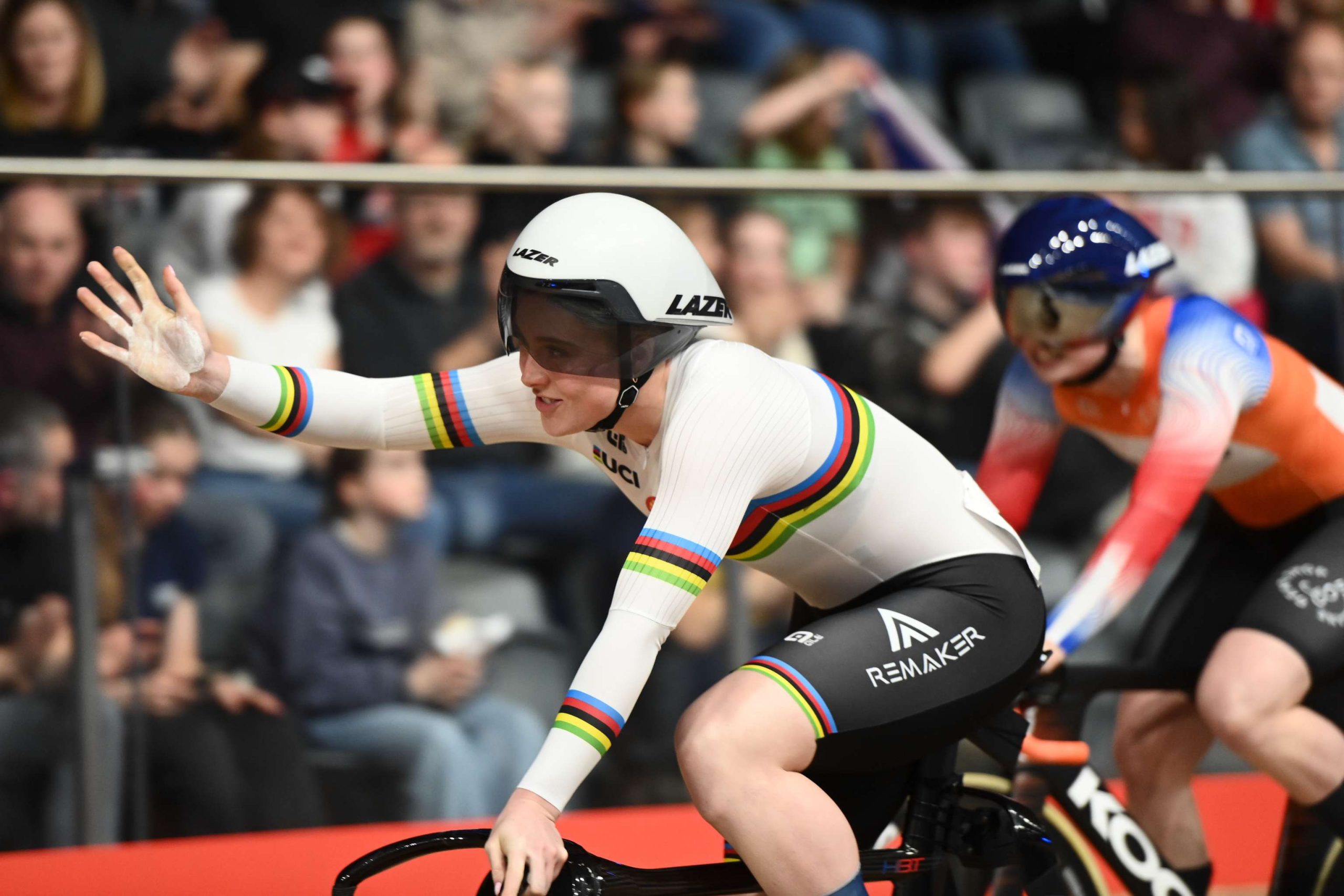 Emma Finucane venceu os dois sprints em Londres nesta edição da Track Champions League