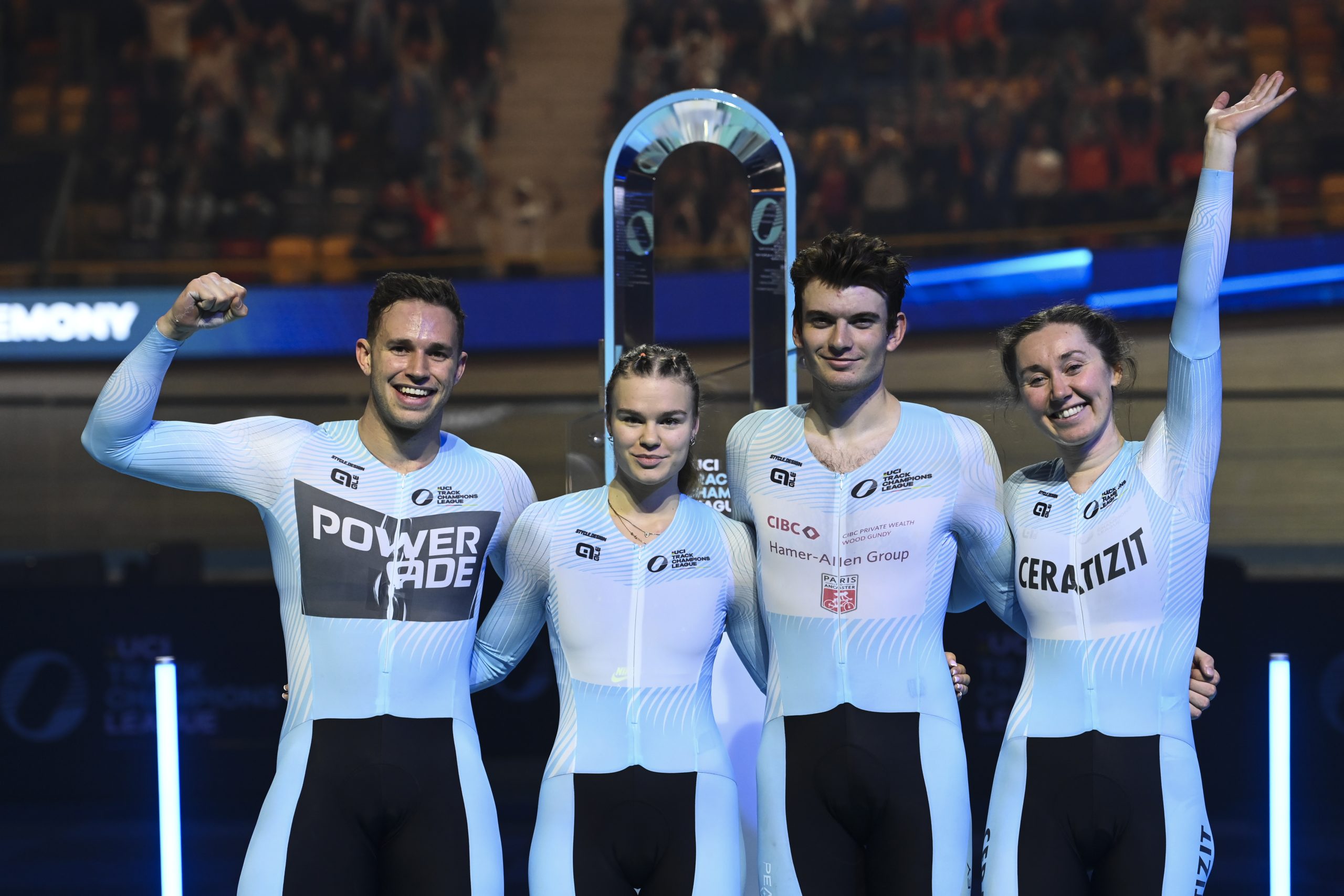 Harrie Lavreysen, Alina Lysenko, Dylan Bibic e Katie Archibald seguem os líderes da Track Champions League