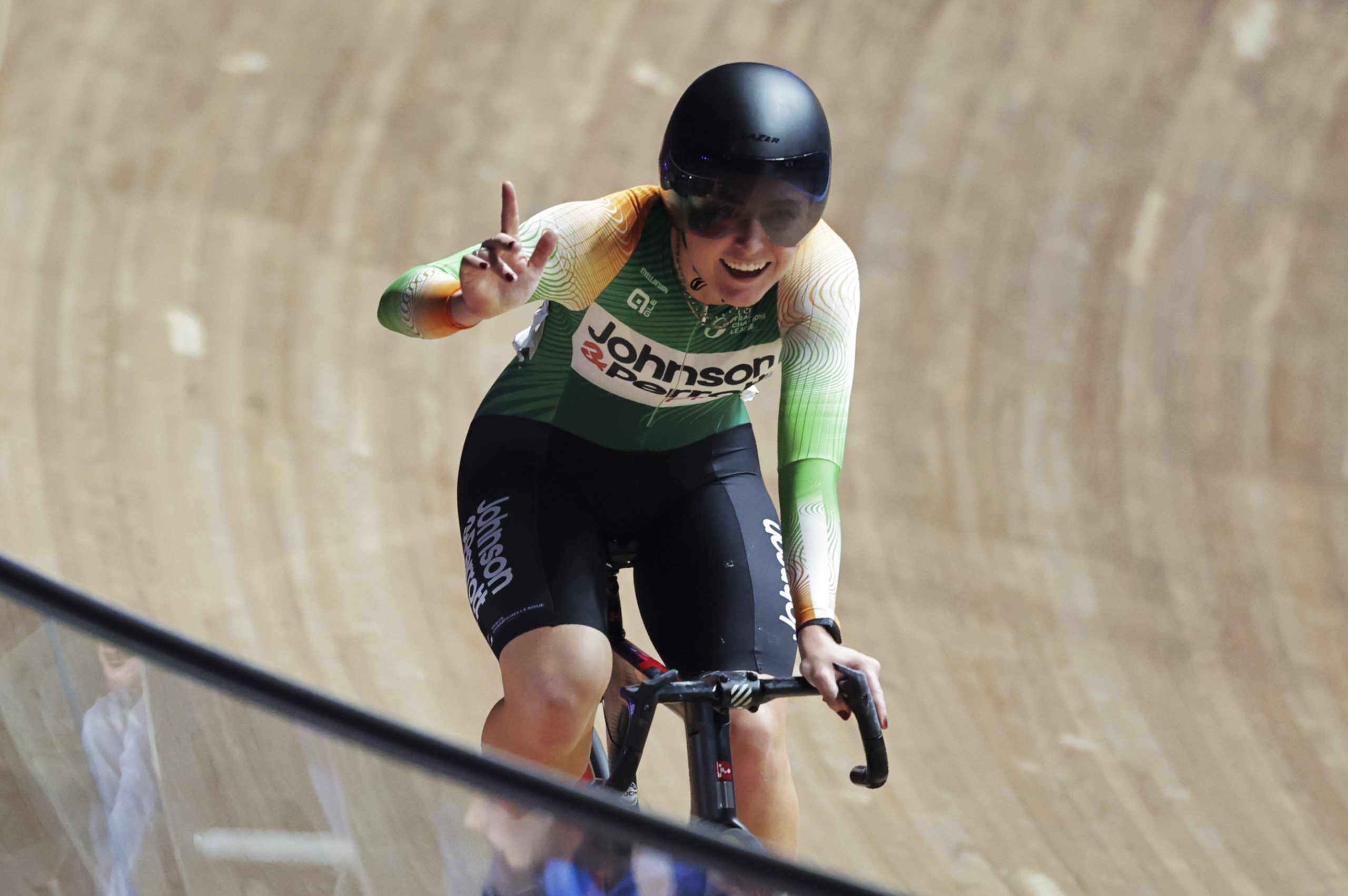 Lara Gillespie estreou-se a vencer nesta edição da Track Champions League na Eliminação feminina