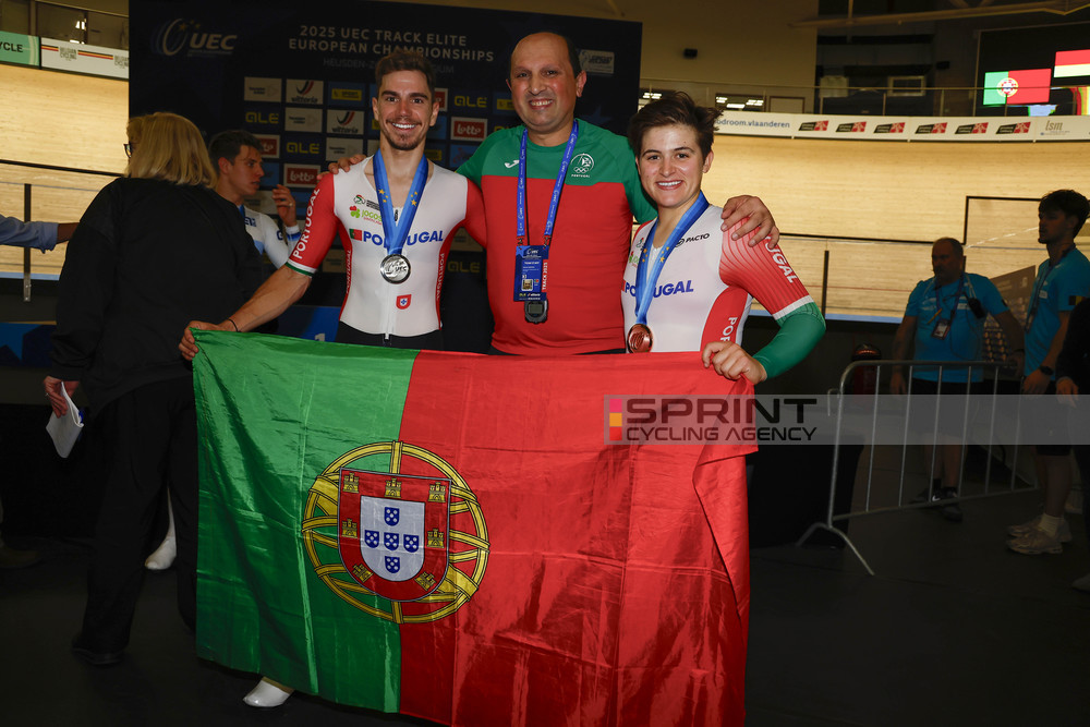 Rui Oliveira e Maria Martins no pódio no primeiro dia de Europeus de Pista!