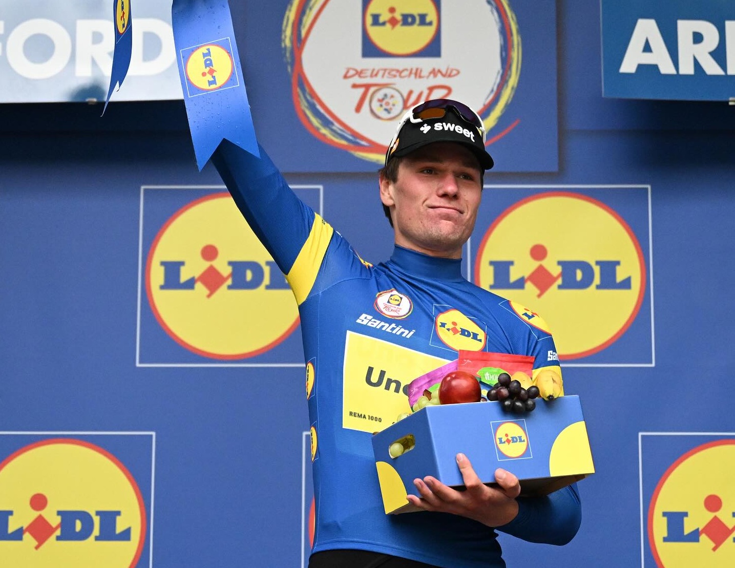 Soren Waerenskjold volta a envergar a camisola azul no Deutschland Tour (Foto: Getty Images)
