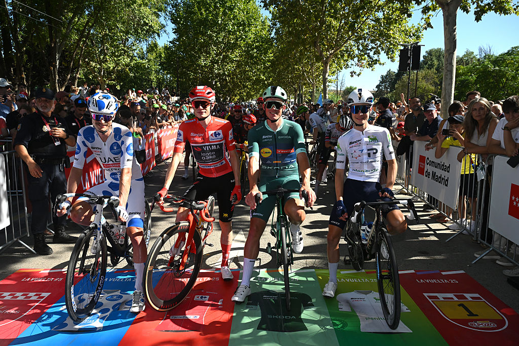 Jay Vine, Jonas Vingegaard, Mads Pedersen e Matthew Riccitello venceram as classificações da La Vuelta (Foto: Getty Images)