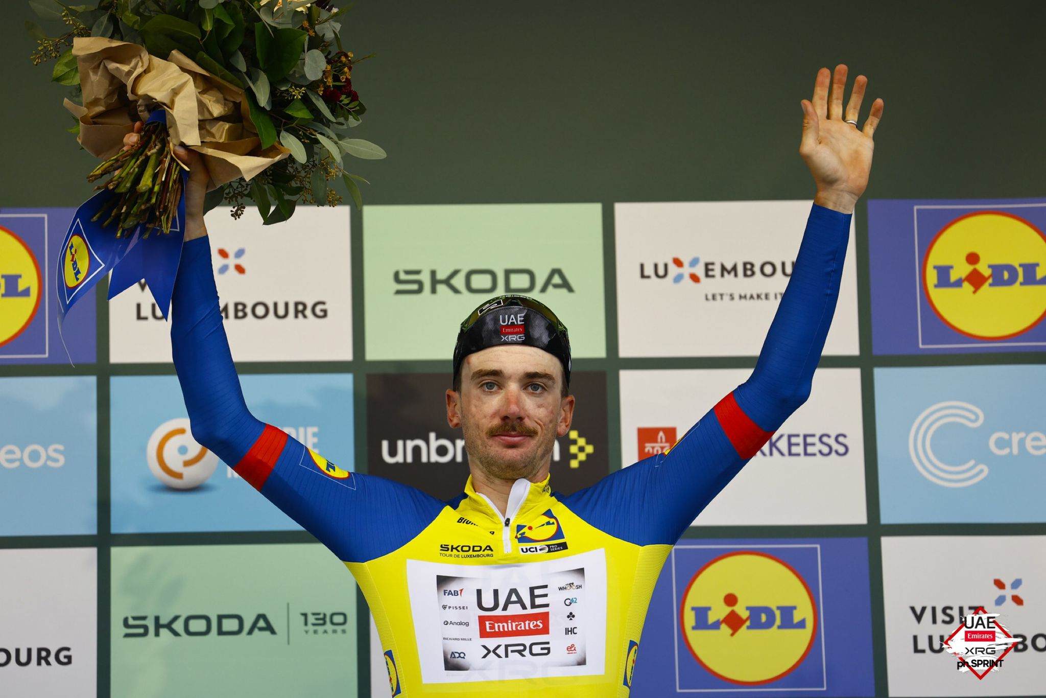 Brandon McNulty é o novo camisola amarela do Tour de Luxembourg (Foto: SprintCyclingAgency)