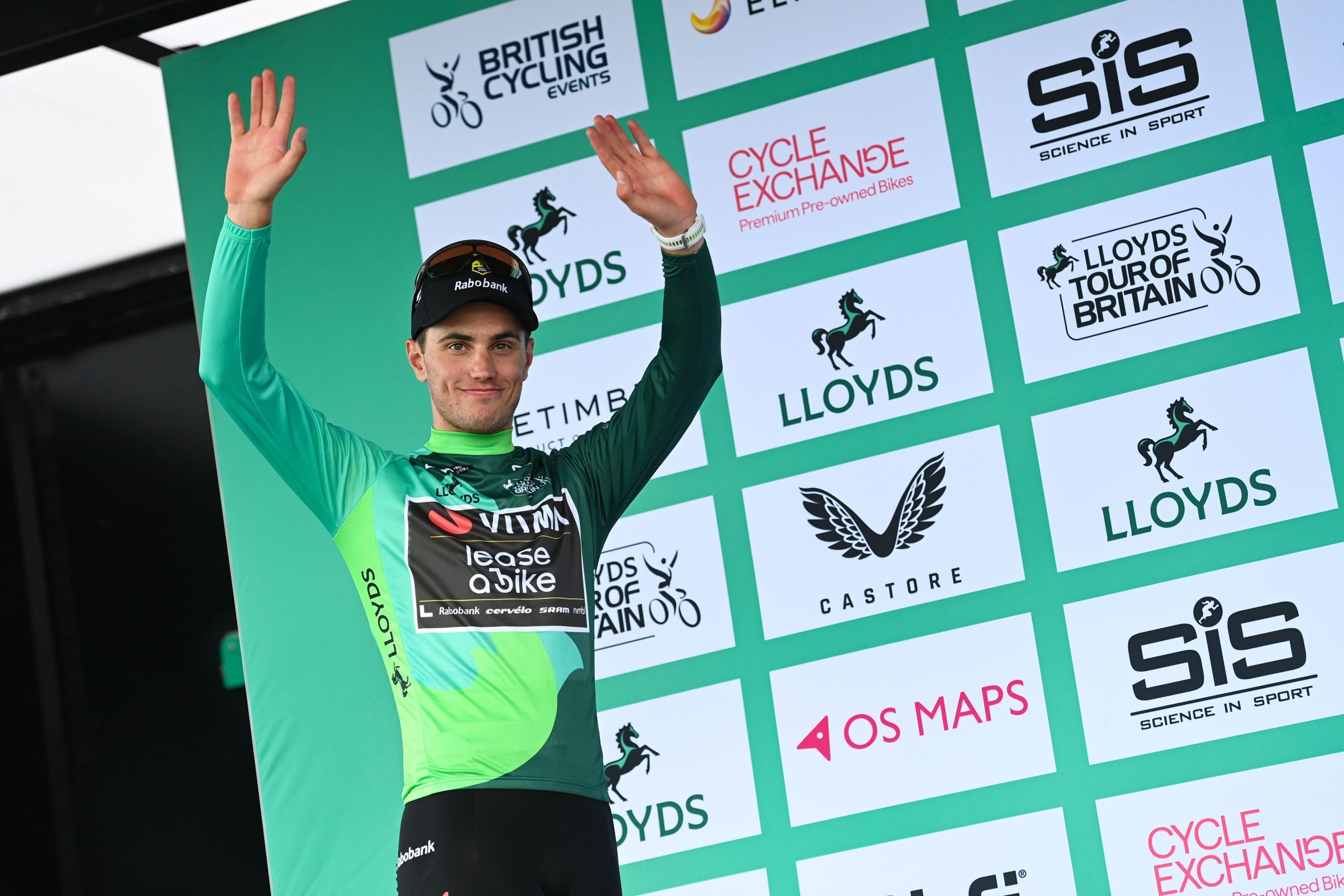 Olav Kooij é o primeiro camisola verde do Tour of Britain (Foto: Getty Images)
