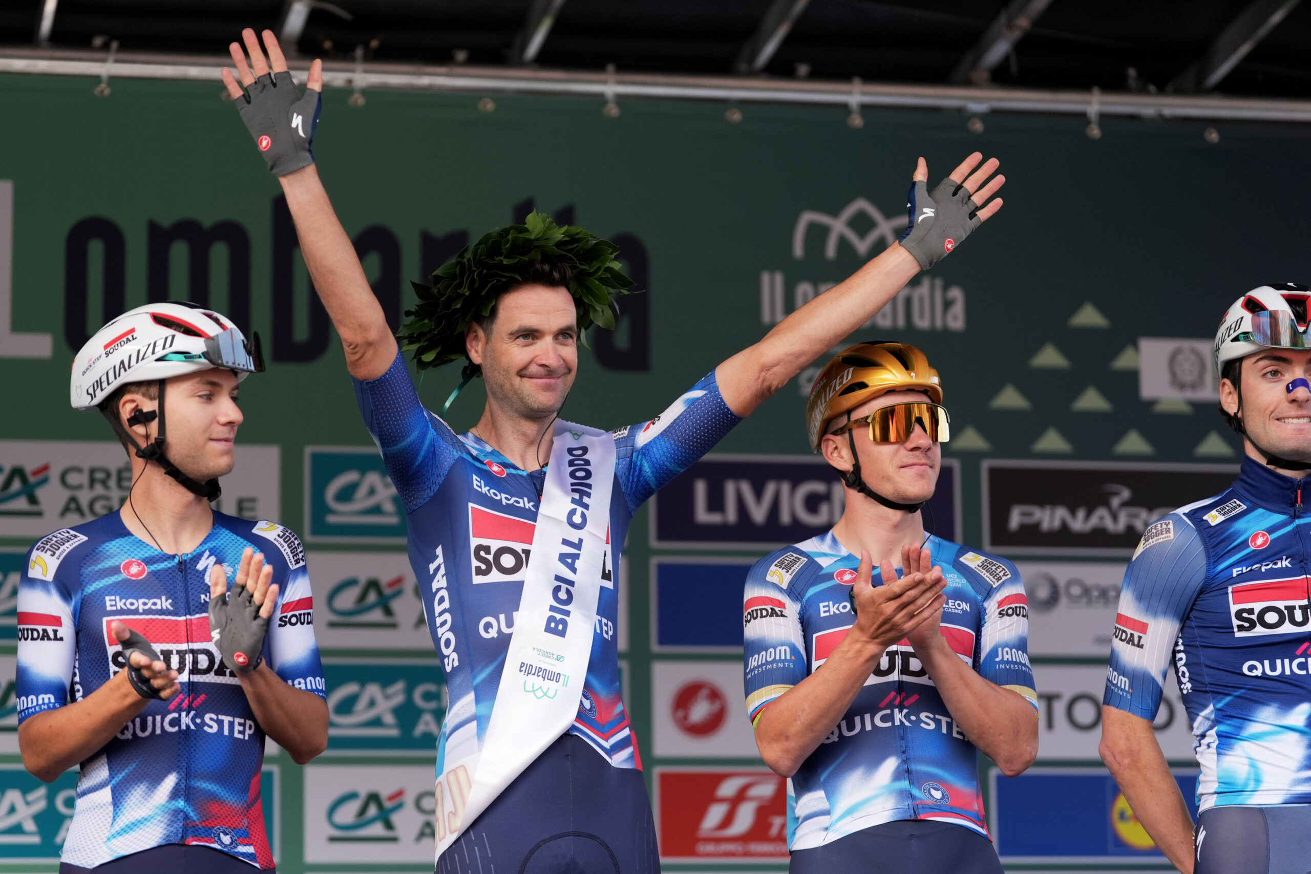 Homenagem a Pieter Serry (Foto: Il Lombardia)