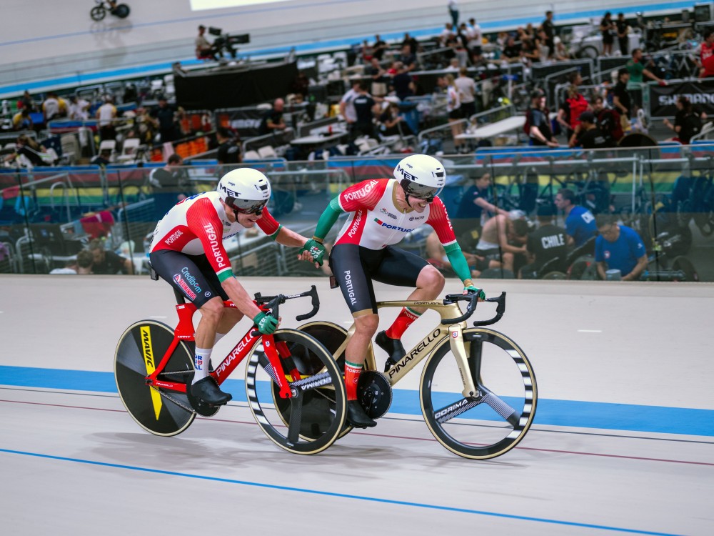 Diogo Narciso e Iúri Leitão fecharam as contas para Portugal nos Campeonatos do Mundo com um top5 no Madison (Foto: FPC)