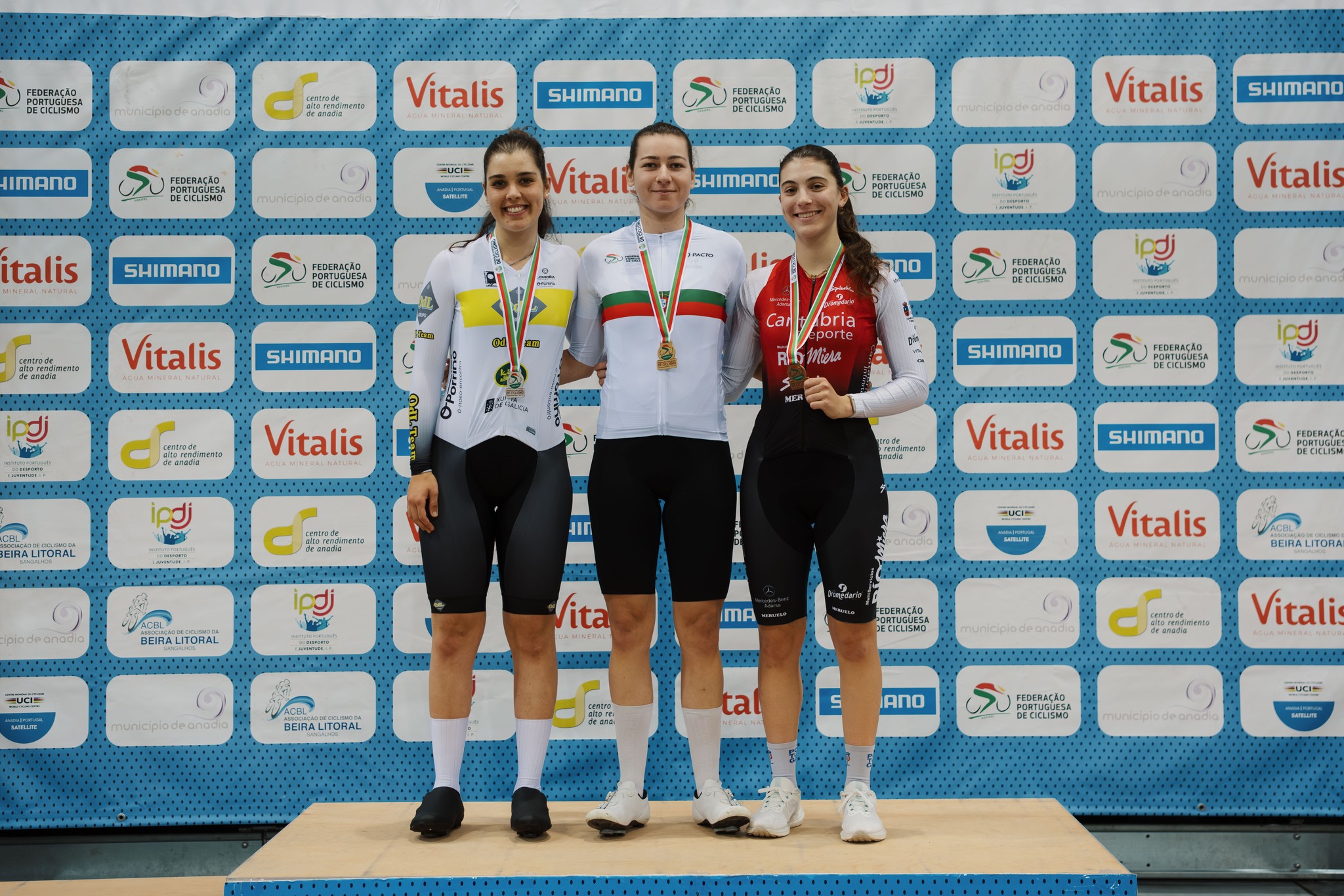 O pódio da Eliminação das elites femininas com Beatriz Roxo, Daniela Campos e Marta Carvalho