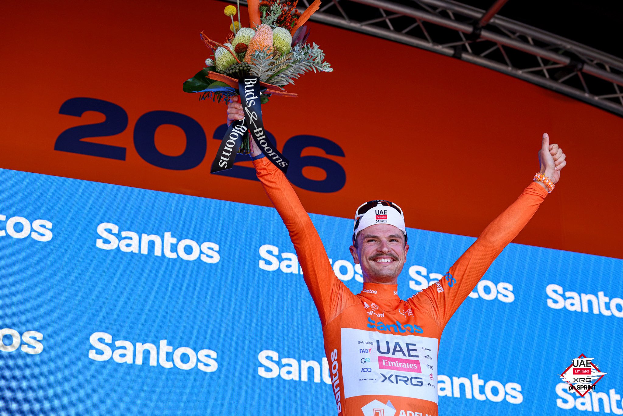 Jay Vine é o novo camisola laranja do Tour Down Under (Foto: SprintCyclingAgency)