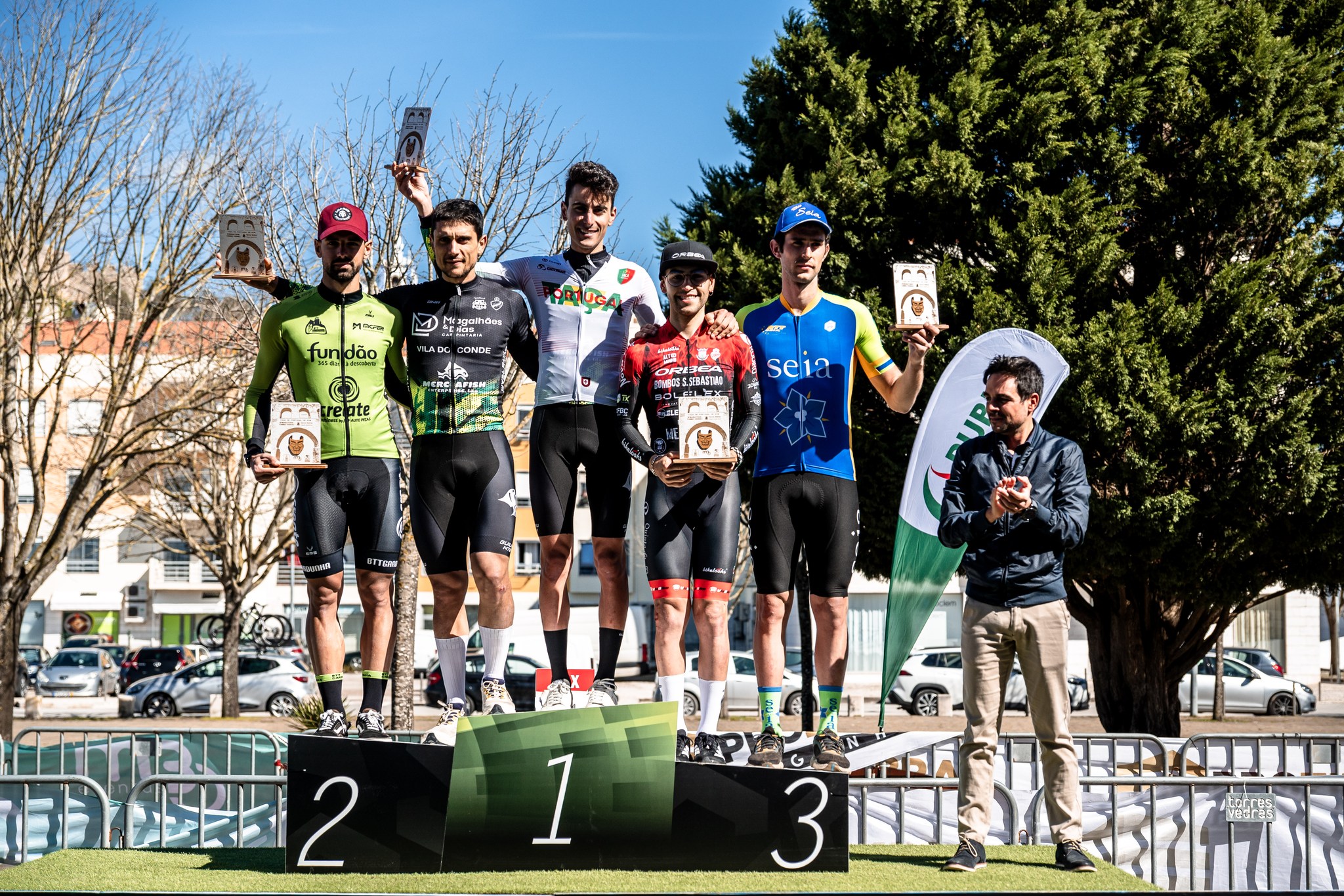 O pódio dos elites masculinos na Taça de Portugal de Torres Vedras com André Rodrigues, Carlos Cruz, Guilherme Mota, Diogo Graça e Rui Ferreira