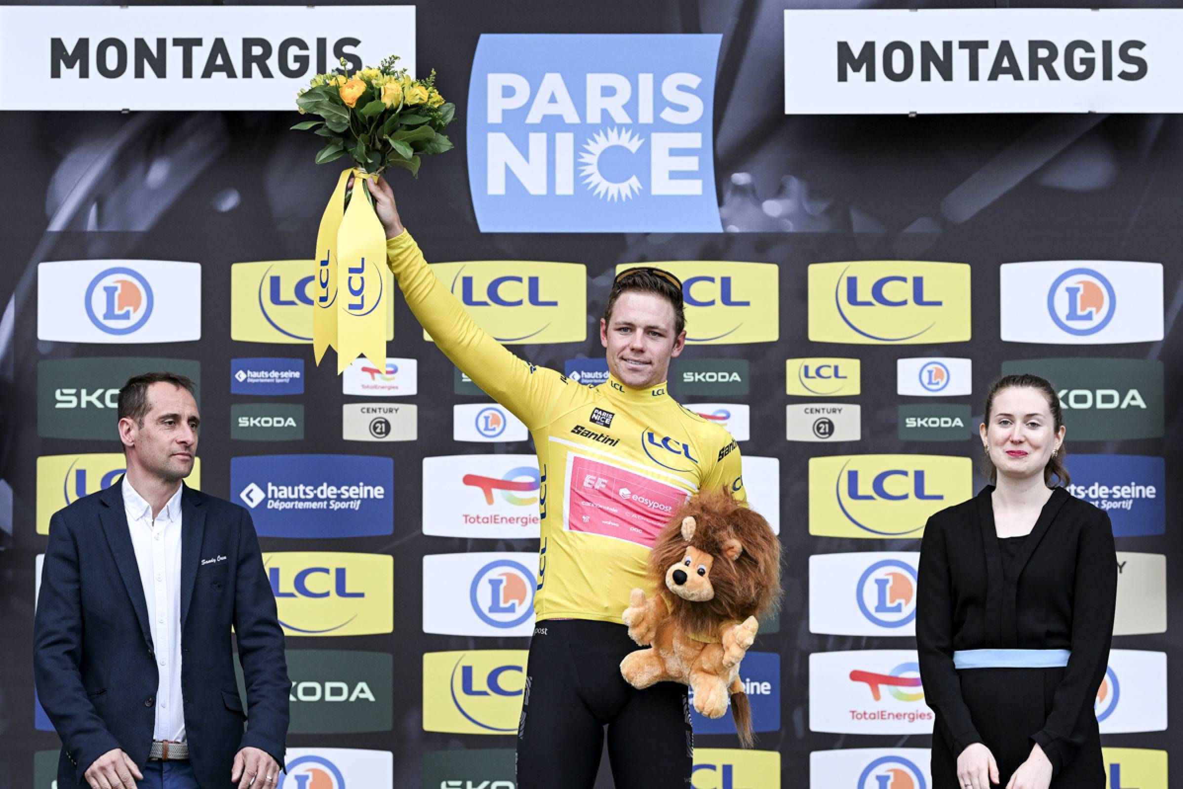 Luke Lamperti segue o camisola amarela do Paris-Nice