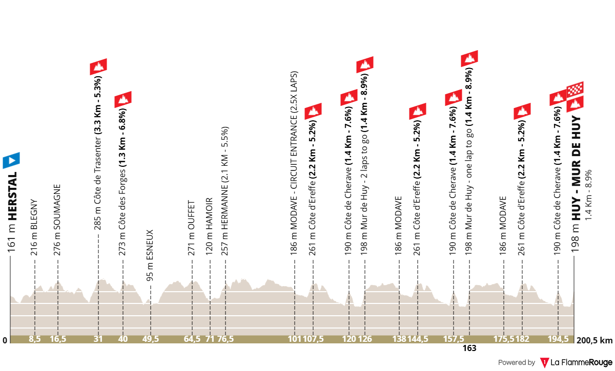O perfil da La Flèche Wallonne