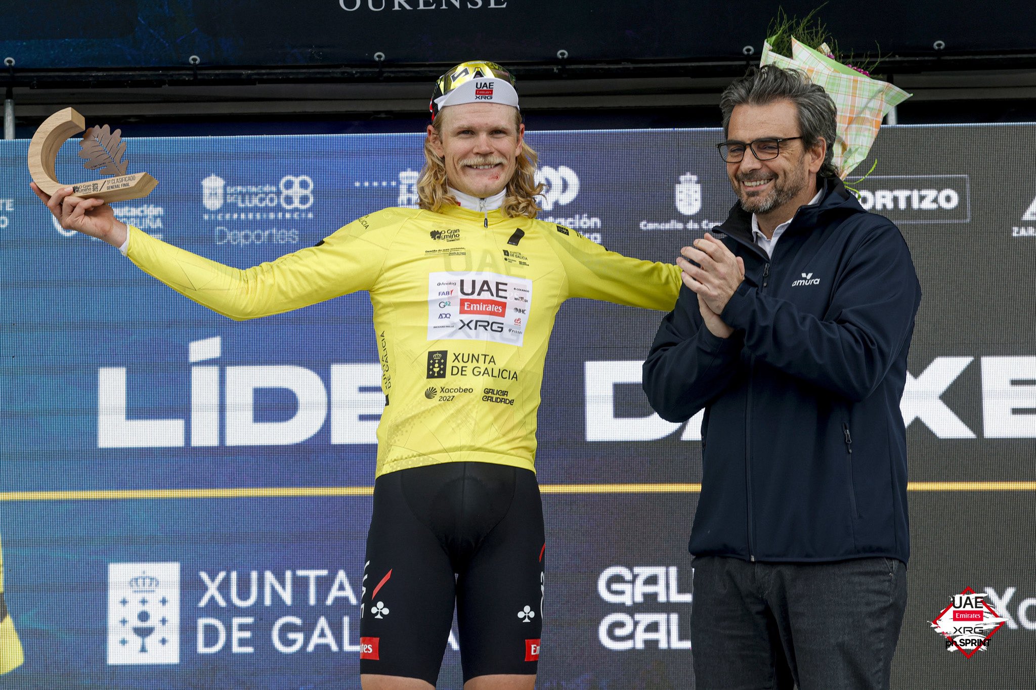 Julius Johansen é o primeiro camisola amarela d'O Gran Camiño (Foto: SprintCyclingAgency)