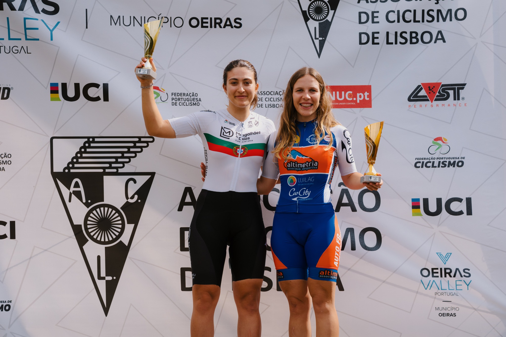 O pódio das Sub-23 femininas com Beatriz Guerra e Beatriz Sousa