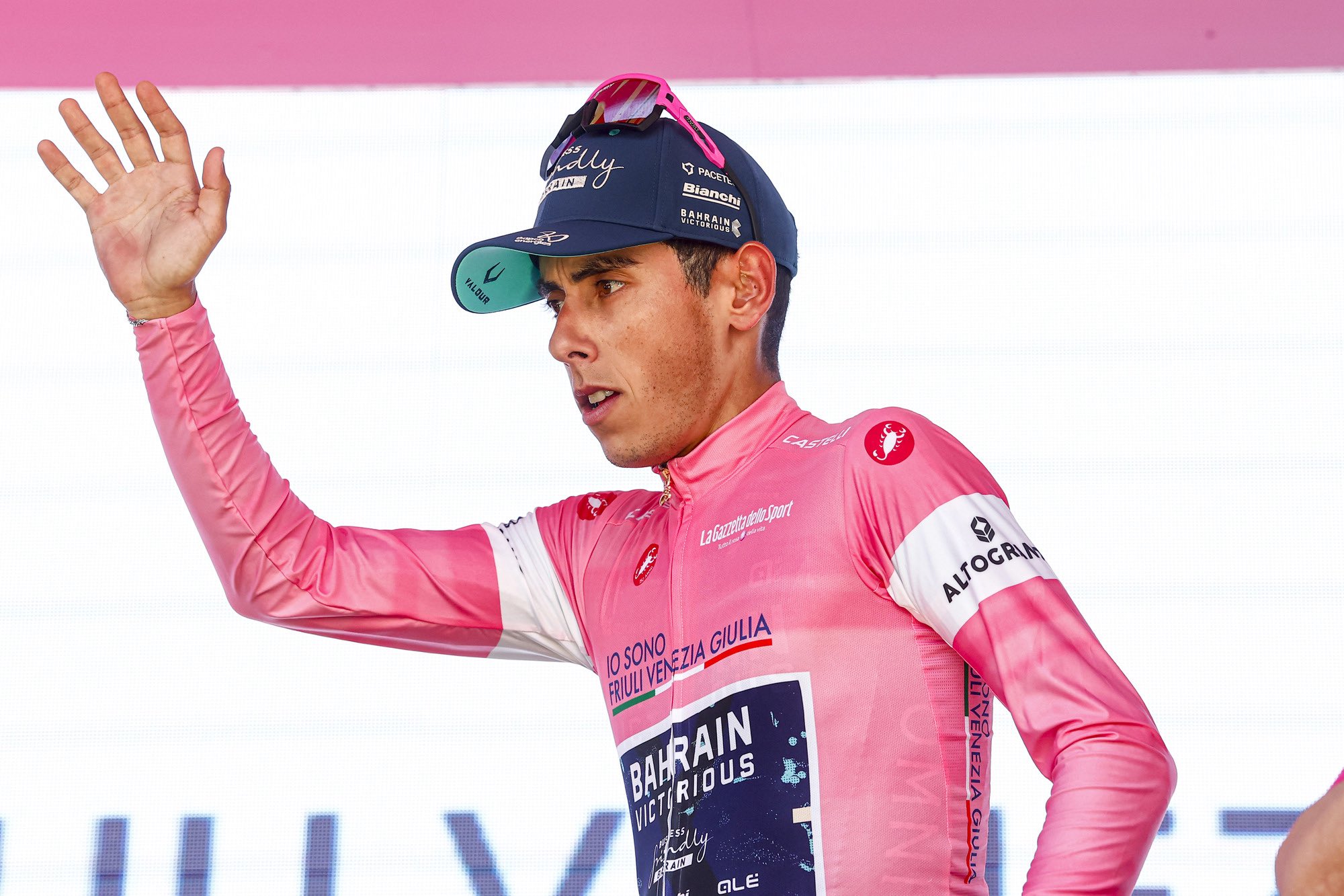 Afonso Eulálio segue o Maglia Rosa do Giro d'Italia (Foto: SprintCyclingAgency)
