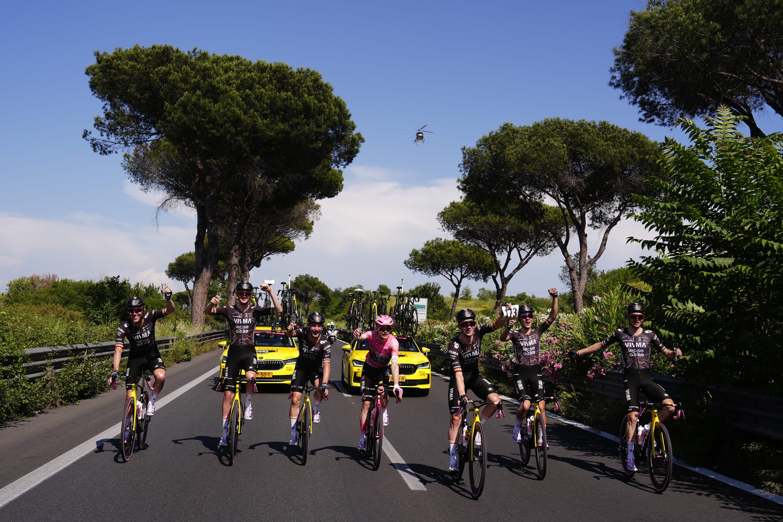 A Team Visma | Lease a Bike foi a melhor equipa neste Giro d'Italia