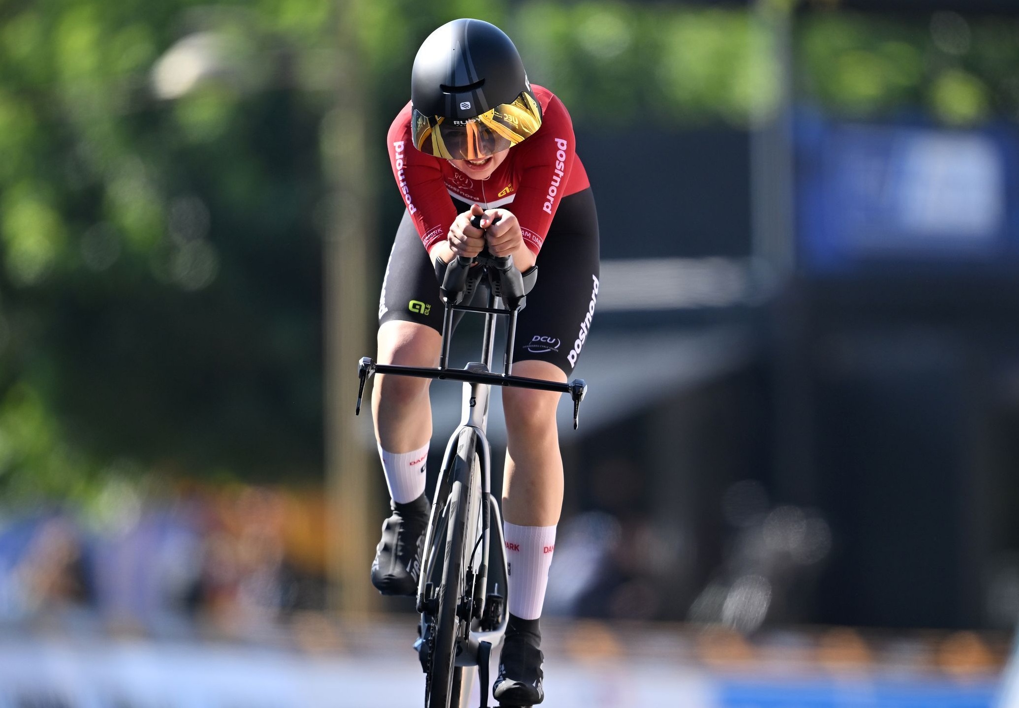 Sif Madsen estreou-se em grande no ciclismo de estrada com o Título Nacional de contrarrelógio (Foto: Getty Images)