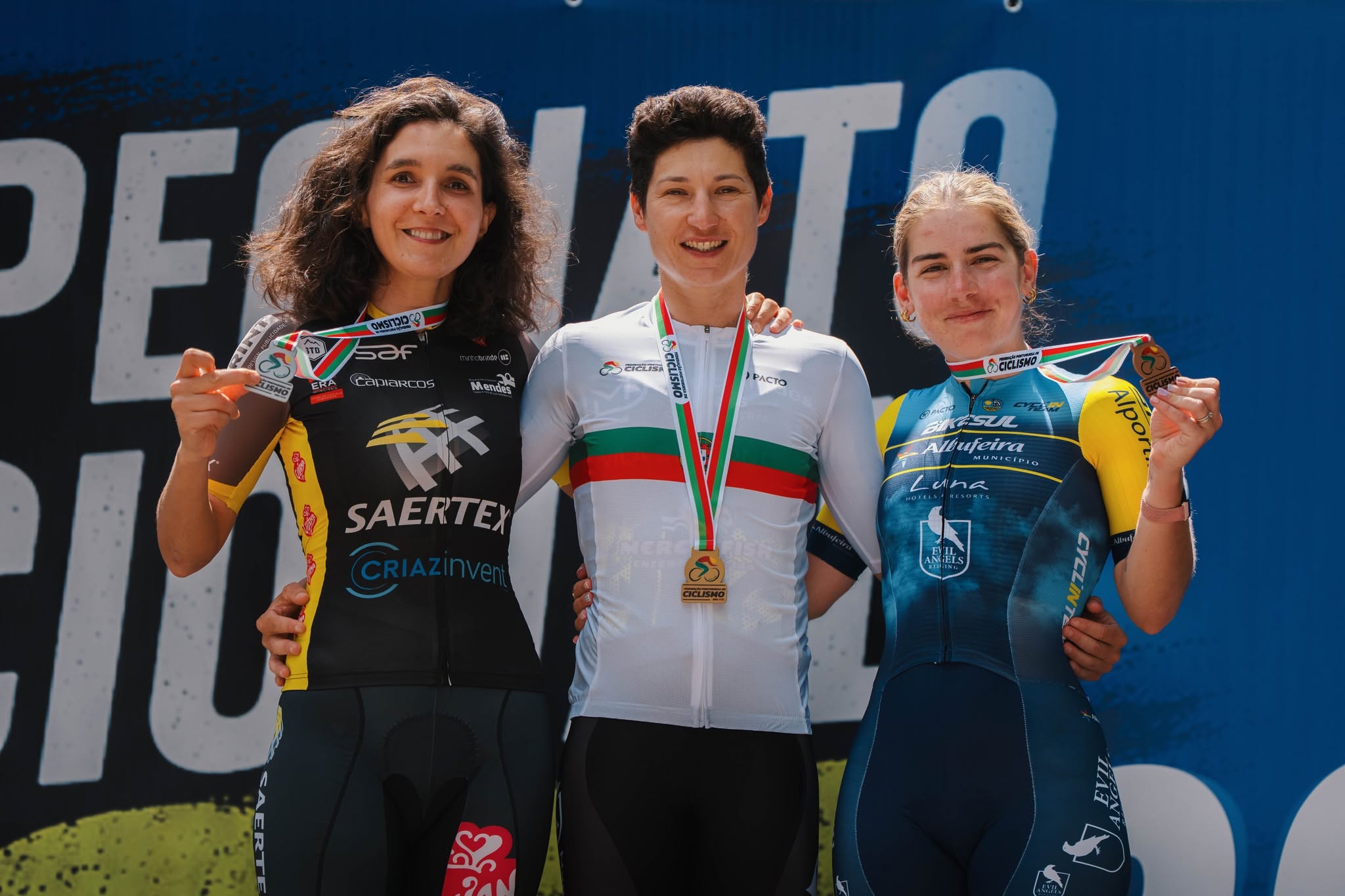 O pódio das elites femininas com Tânia Lima, Melissa Maia e Marta Branco