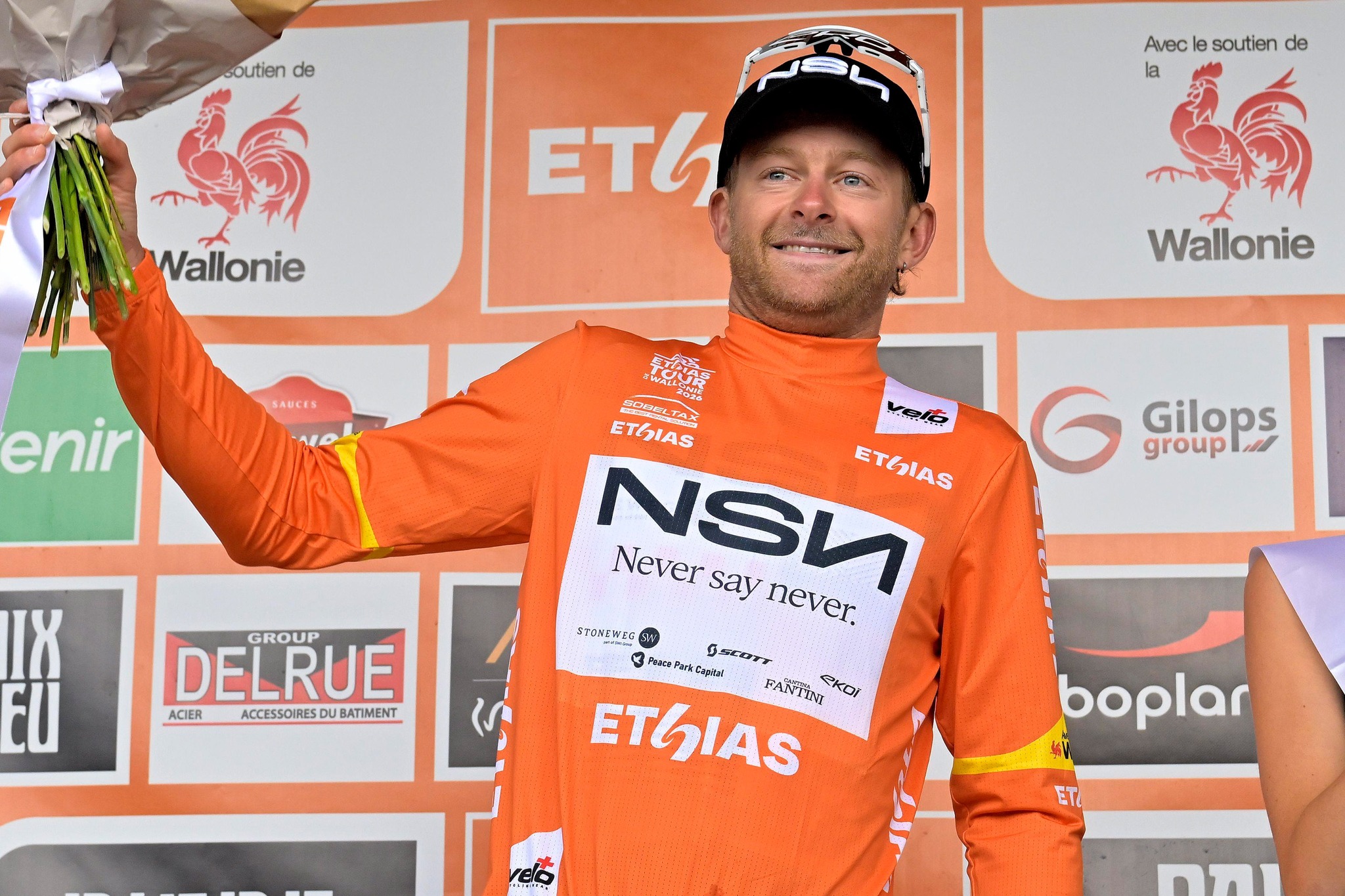 Riley Sheehan é o novo camisola laranja do Tour de Wallonie (Foto: NSN Cycling Team)