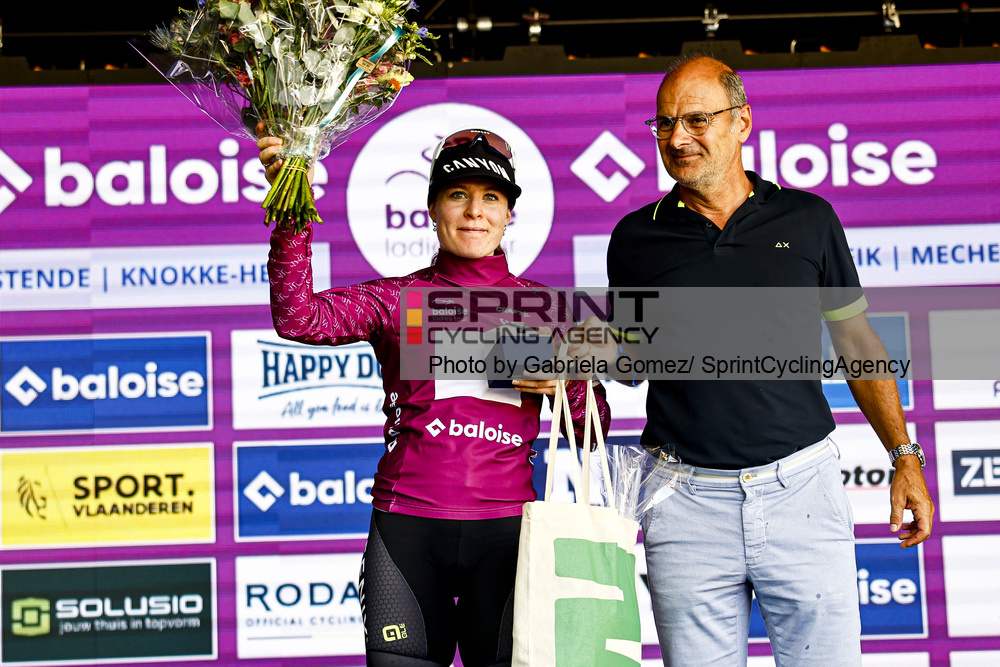 Charlotte Kool é a nova camisola roxa do Baloise Ladies Tour (Foto: Gabriela Gomez/SprintCyclingAgency©2026)