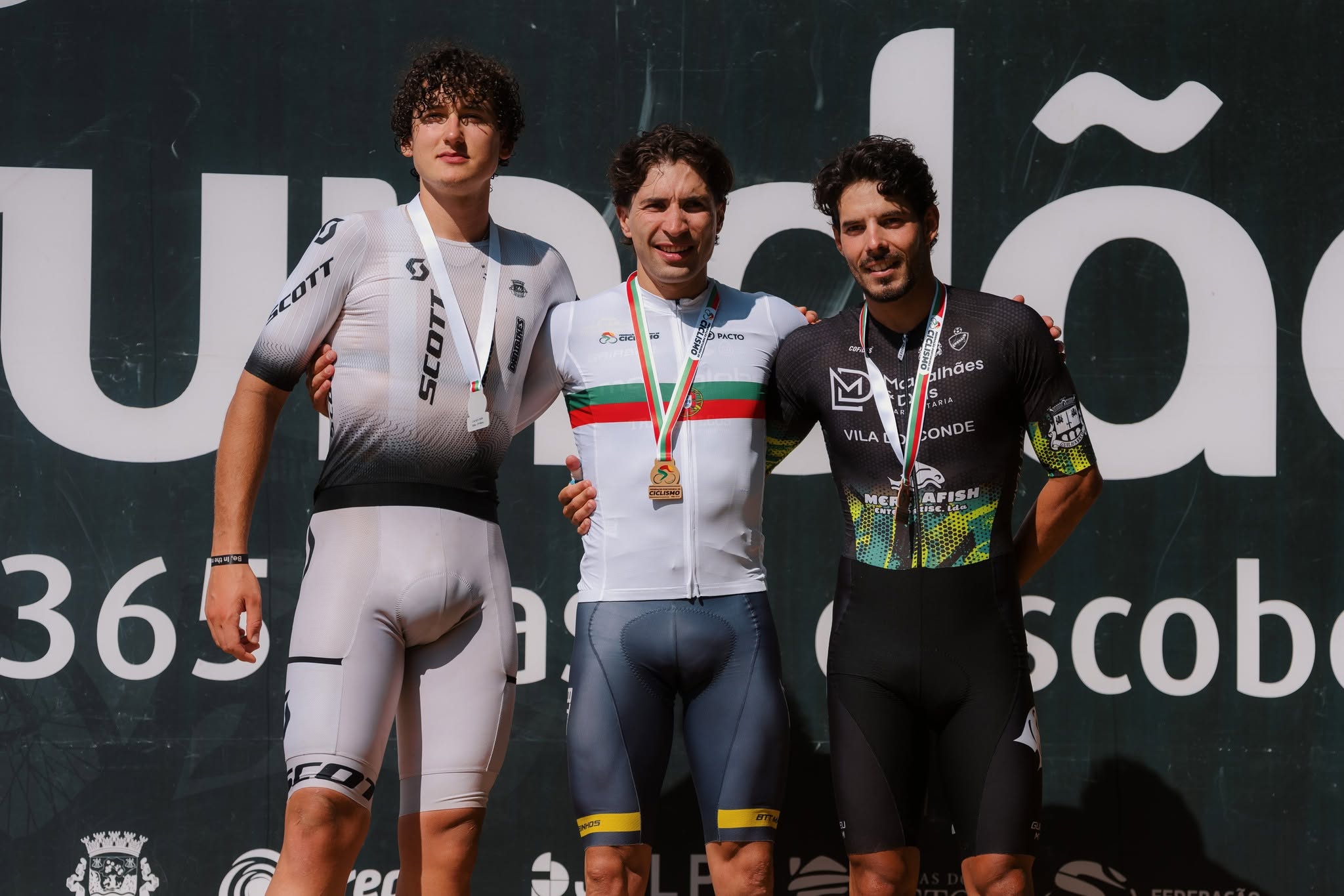 O pódio dos elites masculinos com João Cruz, Ricardo Marinheiro e Gonçalo Amado