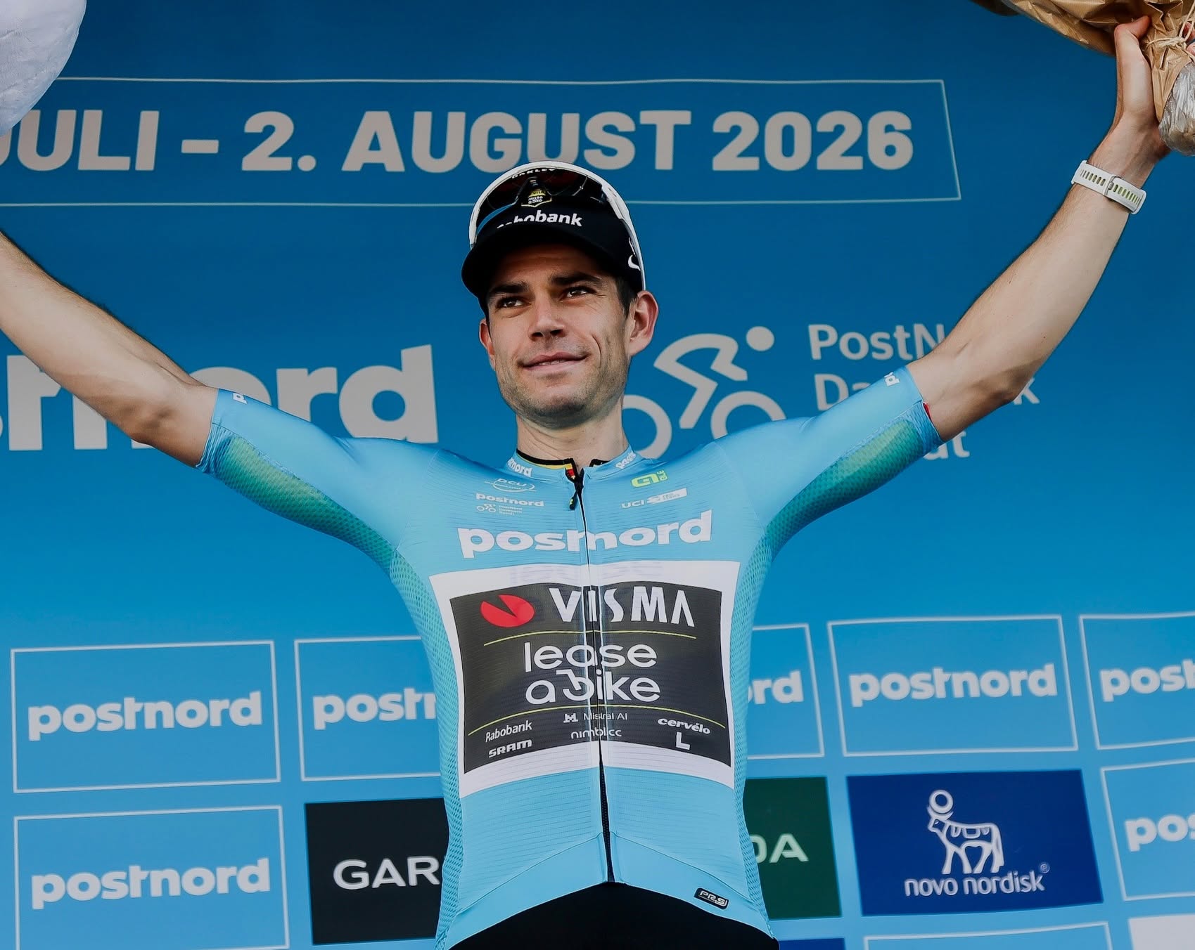 Wout van Aert é o primeiro camisola azul do PostNord Tour of Denmark