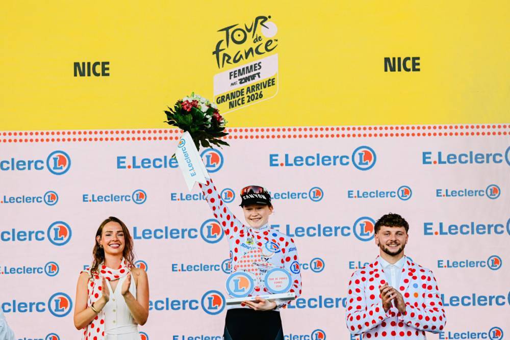 Puck Pieterse é a segunda neerlandesa a conquistar a montanha no Tour de France Femmes (Foto: ASO)