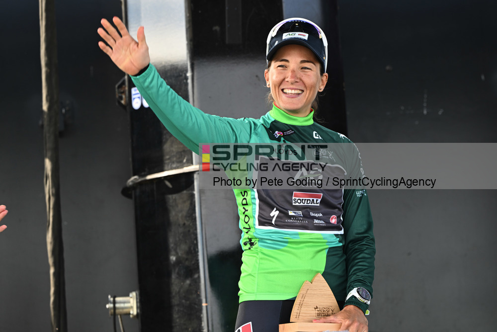 Kim Le Court é a nova camisola verde do Tour of Britain Women (Foto: Pete Goding/SprintCyclingAgency©2026)