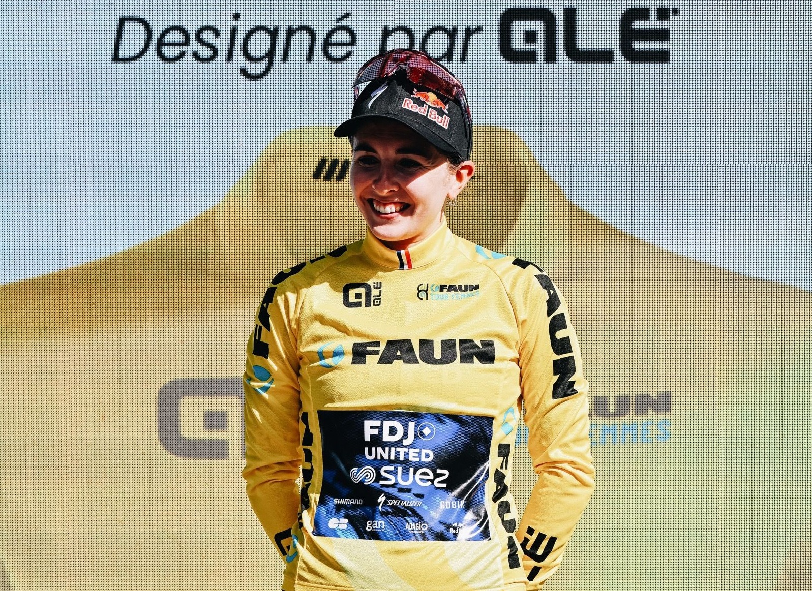 Juliette Berthet garantiu a camisola amarela do Faun Tour Femmes (Foto: FDJ United - Suez)