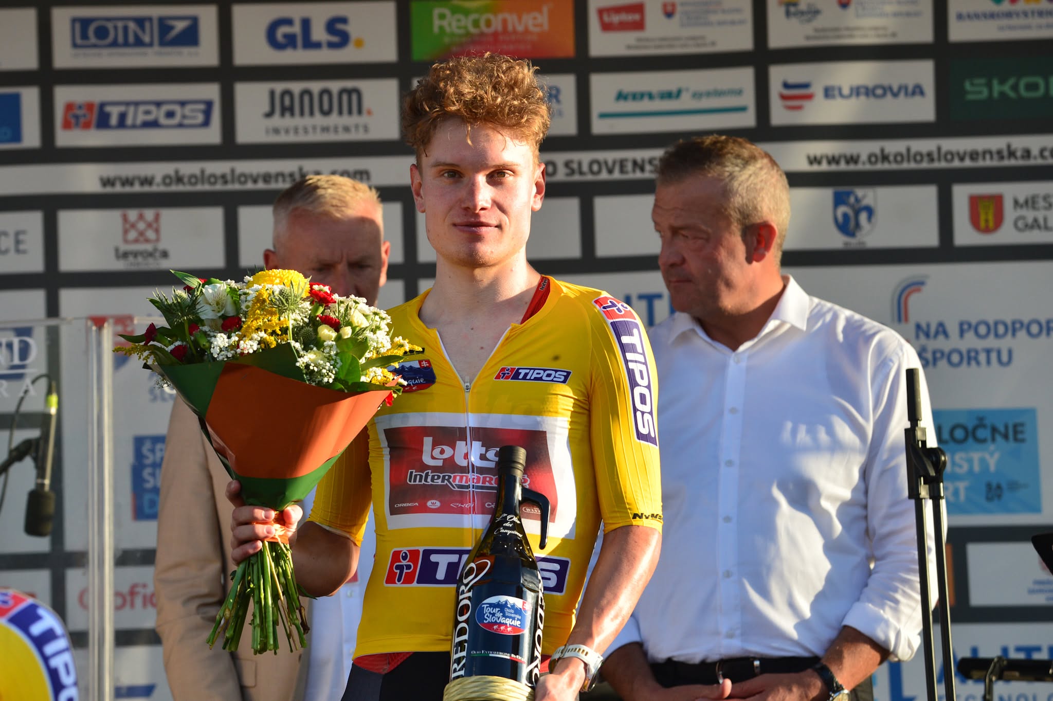 Lennert van Eetvelt é o novo camisola amarela do Okolo Slovenska (Foto: Okolo Slovenska)