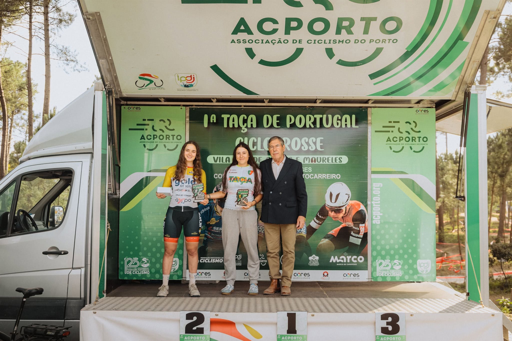 O pódio das Sub-23 femininas com Margarida Vasconcelos e Vega Anta