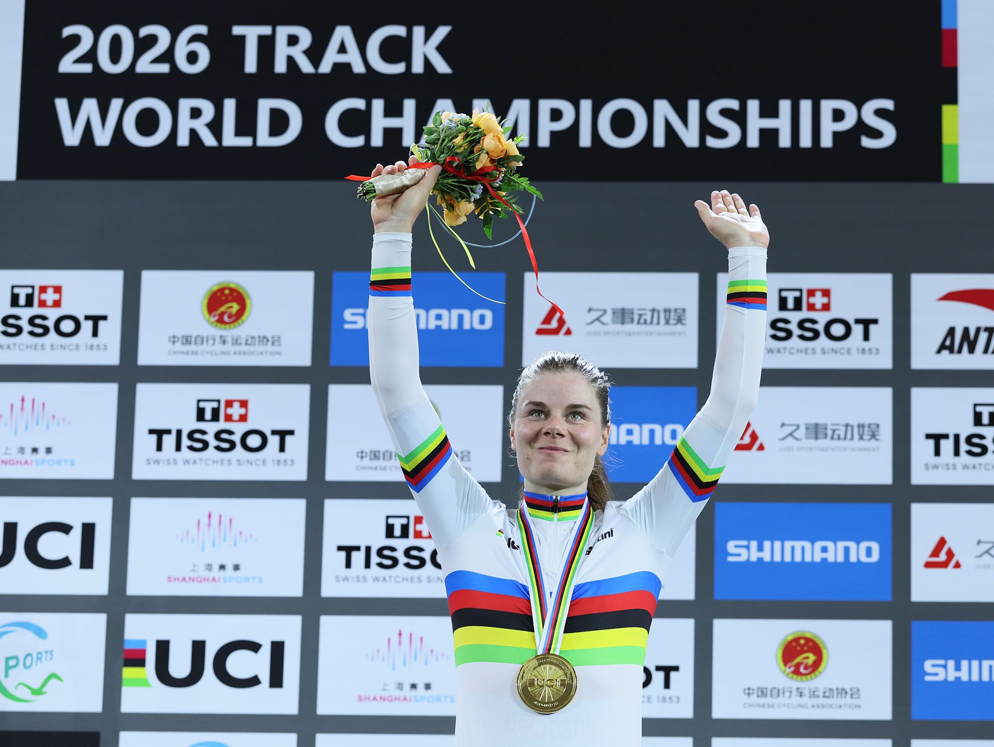 Lotte Kopecky regressou aos triunfos na Eliminação dos Campeonatos do Mundo de Pista (Foto: BELGA)