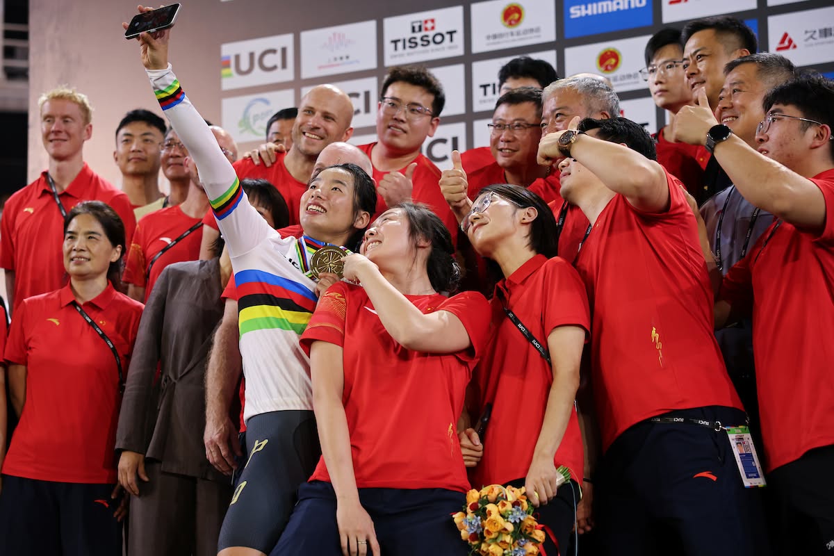 Liying Yuan deu novo Ouro à China nestes Campeonatos do Mundo de Pista em Shanghai (Foto: UCI)