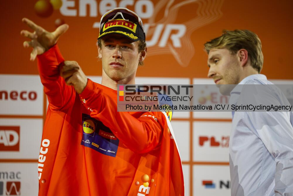 Jakob Soderqvist é o primeiro camisola laranja do Eneco Tour (Foto: Marketa Navratilova/CV/SprintCyclingAgency©2026)
